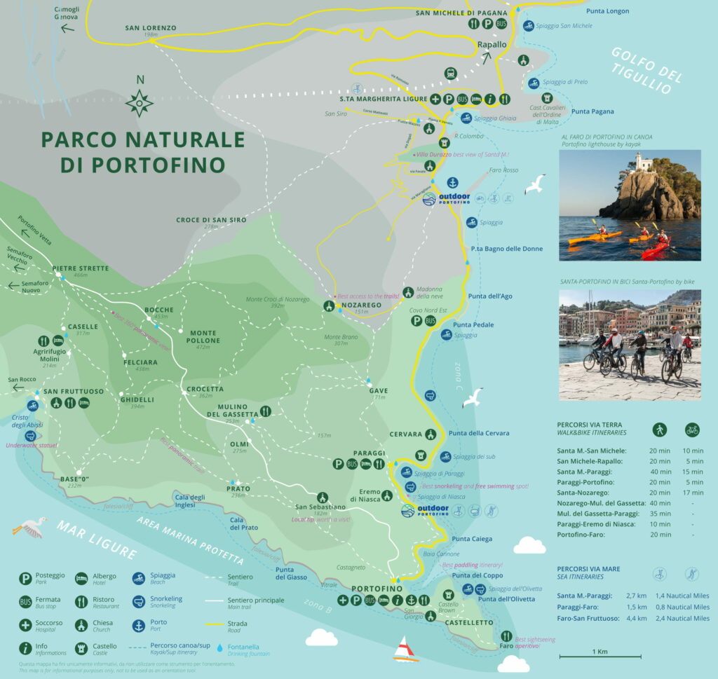 Mappa Portofino Santa Margherita Ligure