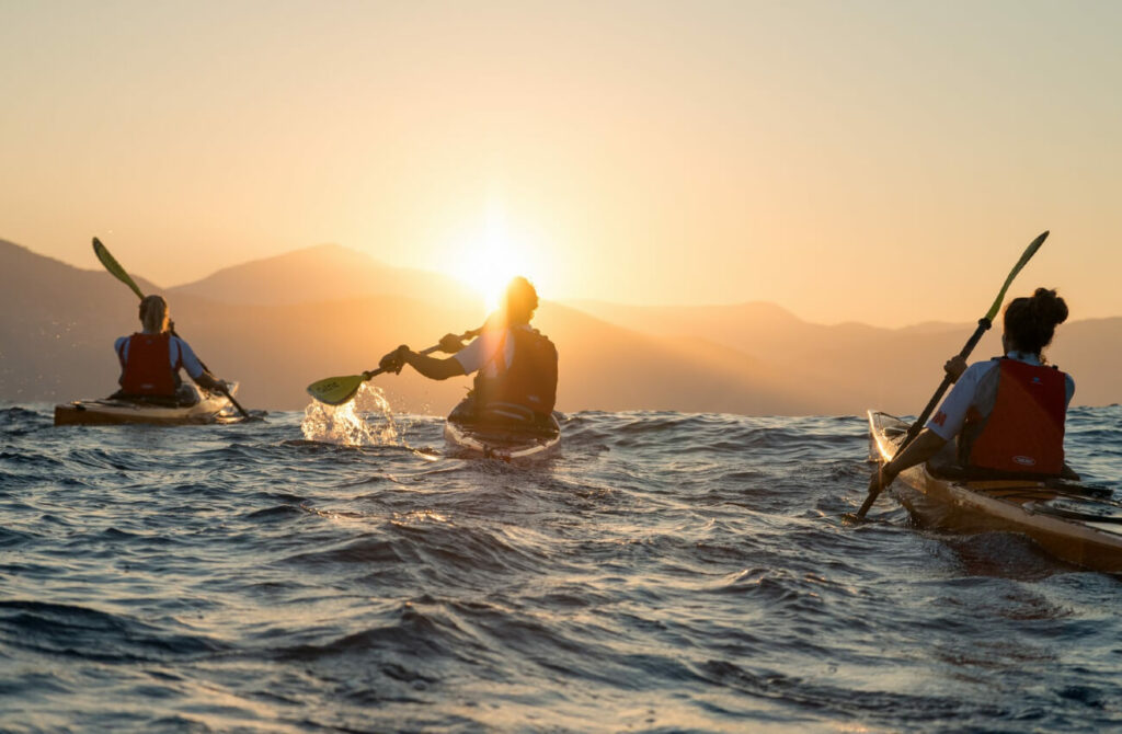 kayak tramonto a Portofino